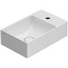 Ceramica globo Lavabo T-Edge appoggio/sospeso salvaspazio cm. 40x25 in ceramica bianco lucido di Ceramica Globo