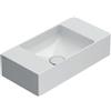 Ceramica globo Lavabo T-Edge appoggio/sospeso salvaspazio cm. 50x25 in ceramica bianco lucido di Ceramica Globo