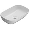 Ceramica globo Lavabo T-Edge appoggio 60x38 ovale in ceramica bianco lucido di Ceramica Globo