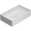 Ceramica globo Lavabo T-Edge appoggio 61x37 rettangolare in ceramica bianco lucido di Ceramica Globo