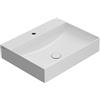 CERAMICA GLOBO Lavabo T-Edge appoggio/sospeso cm. 60x47 in ceramica bianco lucido - Cod. Articolo: B6R65.BI