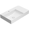 CERAMICA GLOBO Lavabo T-Edge appoggio/sospeso cm. 80x47 con piano d'appoggio bianco lucido - Cod. Articolo: B6R80S.BI