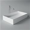 Ceramica alice Lavabo Hide appoggio cm. 60x37 rettangolare in ceramica bianco di Ceramica Alice
