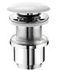 Ceramica globo Piletta Click Clack tonda con troppo pieno per lavabo e bidet con tappo in ceramica di Ceramica Globo