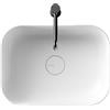 CERAMICA ALICE Lavabo Unica appoggio salvaspazio cm. 50x37 in ceramica bianco - Cod. Articolo: 32190101