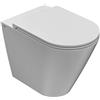 Ceramica globo Water Forty3 filomuro scarico traslato senza brida (rimless) cm. 57x36 bianco lucido di Ceramica Globo