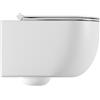 Ceramica alice Water Unica sospeso salvaspazio senza brida (rimless) cm. 50x35 bianco lucido di Ceramica Alice