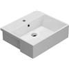 CERAMICA GLOBO Lavabo Forty3 semincasso cm. 55x47 monoforo rettangolare bianco lucido - Cod. Articolo: FO055.BI