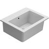 Ceramica globo Lavatoio Forty3 sospeso cm. 60x50 con vasca alta e strizzatoio bianco lucido di Ceramica Globo