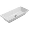 Ceramica globo Lavabo Stockholm incasso/sottopiano cm. 75x34 rettangolare bianco lucido di Ceramica Globo