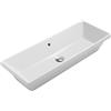 Ceramica globo Lavabo Stockholm incasso/sottopiano cm. 90x34 rettangolare bianco lucido di Ceramica Globo