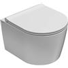 Ceramica globo Water Forty3 sospeso salvaspazio senza brida (rimless) cm. 43x36 bianco lucido di Ceramica Globo