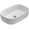CERAMICA GLOBO Lavabo Genesis appoggio cm. 60x40 stondato in ceramica bianco lucido - Cod. Articolo: GE045.BI