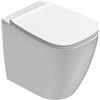Ceramica globo Water Genesis filomuro scarico traslato senza brida (rimless) cm. 55x36 bianco lucido di Ceramica Globo
