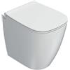 Ceramica globo Water Genesis filomuro scarico traslato senza brida (rimless) salvaspazio cm. 50x36 bianco lucido di Ceramica Globo