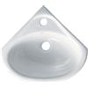 Ceramica alice Lavabo ad angolo Sleepy sospeso salvaspazio cm. 33x46,5 in ceramica bianco lucido di Ceramica Alice