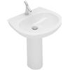 BAGNOEXPERT Lavabo Clever sospeso/su colonna cm. 67x54 bianco lucido - Cod. Articolo: CL003