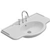 CERAMICA GLOBO Lavabo Paestum sospeso/su gambe cm. 110x60 particolare in ceramica bianco lucido - Cod. Articolo: PA022.BI