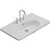 CERAMICA GLOBO Lavabo Paestum sospeso/su struttura cm. 100x55 particolare in ceramica bianco lucido - Cod. Articolo: PA023.BI