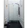Tamanaco Porta doccia TEPB43 in cristallo 6 mm trasparente cm. 90 (est. 91/94,5) con profilo cromato di Tamanaco