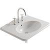 CERAMICA GLOBO Lavabo Paestum sospeso/su struttura cm. 75x55 particolare in ceramica bianco lucido - Cod. Articolo: PA028.BI