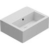 Ceramica globo Lavabo Stone appoggio/sospeso salvaspazio cm. 40x32 in ceramica bianco lucido di Ceramica Globo