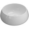 Ceramica globo Lavabo T-Edge appoggio salvaspazio cm. 35x35 tondo in ceramica bianco lucido di Ceramica Globo