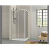 Giava Box doccia Smeralda in acrilico bollicine cm. 70x120; 80x120; profilo bianco di Giava