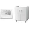 Ceramica alice Mobile con lavatoio Braies cm. 62x60 a due ante bianco di Ceramica Alice