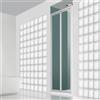 Giava Porta doccia saloon Smeralda in cristallo 3 mm. stampato cm. 70 con profilo bianco di Giava