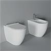 CERAMICA ALICE Sanitari Form filomuro senza brida cm. 54x35 con sedile sottile softclose - Cod. Articolo: 22240101+22250101+MC2201ES