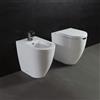 CERAMICA ALICE Sanitari Form filomuro rialzati senza brida cm. 54x35 con apertura frontale con sedile sottile standard - Cod. Articolo: 22320101+22280101+MC2201A
