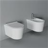CERAMICA ALICE Sanitari Form sospesi senza brida cm. 50x35 con sedile sottile softcose - Cod. Articolo: 22300101+22310101+MC2201ES