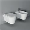 CERAMICA ALICE Sanitari Hide Round sospesi senza brida cm. 57x37 con sedile sottile standard - Cod. Articolo: 31170101+31180101+MC3101
