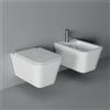CERAMICA ALICE Sanitari Hide Square sospesi senza brida cm. 55x35 con sedile sottile softclose - Cod. Articolo: 31210101+31220101+MC3101SQS
