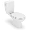 Bagnoexpert Water Donatello New con cassetta di scarico e scarico a terra cm. 65,5x36 bianco lucido