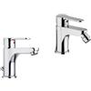 PAFFONI Composizione Blu, miscelatori lavabo e bidet in ottone cromo di Paffoni - Cod. Articolo: BLU075CR+BLU135CR