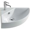 Ceramica galassia Lavabo M2 sospeso cm. 45x45 angolare bianco lucido di Ceramica Galassia