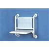 Bagnoexpert Sedile ribaltabile doccia Ausilia fisso 57x60 in acciaio inox verniciato bianco