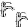 PAFFONI Composizione Flavia, miscelatori lavabo e bidet in ottone cromo di Paffoni - Cod. Articolo: FA075CR+FA135CR