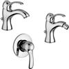 Paffoni Composizione Flavia miscelatori lavabo bidet e doccia in ottone cromo di Paffoni