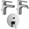 PAFFONI Composizione Green, miscelatori lavabo, bidet e doccia con deviatore in ottone cromo di Paffoni - Cod. Articolo: GR075CR+GR135CR+GR015CR