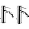 PAFFONI Composizione Light, miscelatori lavabo e bidet in ottone cromo di Paffoni - Cod. Articolo: LIG075CR+LIG135CR