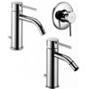 PAFFONI Composizione Light, miscelatori lavabo, bidet e doccia in ottone cromo di Paffoni - Cod. Articolo: LIG075CR+LIG135CR+LIG010CR