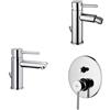 PAFFONI Composizione Stick, miscelatori lavabo, bidet e doccia con deviatore in ottone cromo di Paffoni - Cod. Articolo: SK075HCR+SK135HCR+SK015CR