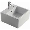 CERAMICA GALASSIA Lavabo Plus Design sospeso/appoggio salvaspazio cm. 40x40 quadrato bianco - Cod. Articolo: 6034M