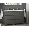 Salgar Mobile a terra Arenys cm. 120 con lavabo grigio opaco di Salgar