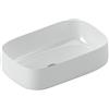 ART CERAM Lavabo Cognac Quadro appoggio cm. 55x35 senza foro in ceramica bianco lucido - Cod. Articolo: COL00801