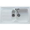 Ceramica galassia Lavello cucina 2 vasche (1 mini) incasso 86x50 h2 in ceramica con gocciolatoio reversibile Genius di Galassia
