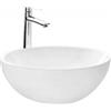 Bagnoexpert Lavabo Perry appoggio salvaspazio 42x42 tondo in ceramica